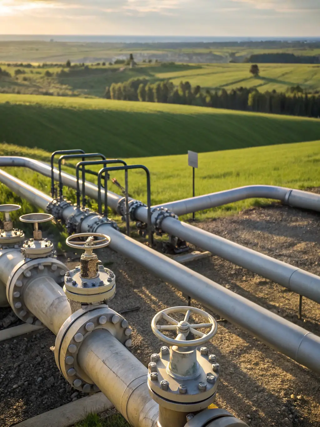 A detailed technical drawing of a gas network design, showcasing precision and compliance with safety standards for Gaz Mazowsze's gas network design service.